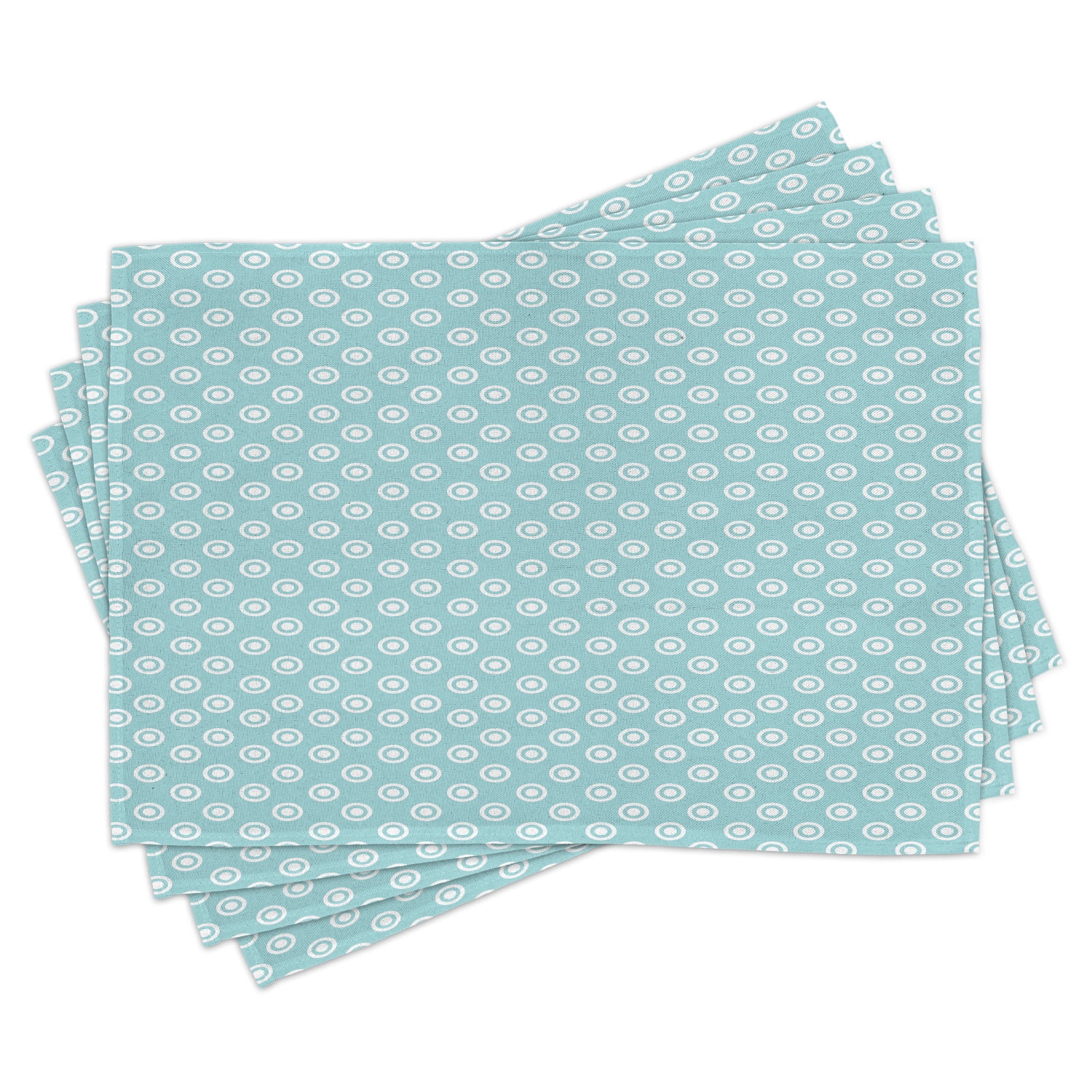 Washable Fabric Placemats for Dining Table Standard Size Ambesonne Bicycle Place Mats Set of 4 Repetitive of Bicycles on a Plain Background Sportive Activities Pale Coffee and White