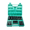 thumbnail image 1 of 1/2Inch Drive Hex Impact Socket Set 15-Piece Deep Socket Metric Sizes 8-32mm Carbon Steel with Storage Box, 1 of 7