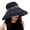 Black, variant on JAHH Sun Visor Hat for Women Large Edge Double Sided Shading Fisherman's Cap Ethnic Wind Travel Sunscreen Beach Vented Performance Hats