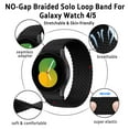 thumbnail image 2 of CIRUTVAL 20mm No Gaps Band for Samsung Galaxy Watch 6 5 5 40mm 44mm/ Watch 5 Pro 45mm Women Men, Braided Solo Loop Bands Nylon Wristband for Galaxy Watch 4 6 Classic 42mm 46mm 43mm 47mm, 2 of 35