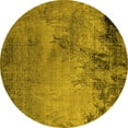 thumbnail image 1 of Ahgly Company Indoor Round Oriental Yellow Industrial Area Rugs, 7' Round, 1 of 4