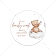 thumbnail image 1 of Etiquetas adhesivas personalizadas con temática de oso, etiquetas de bienvenida para Baby Shower, recién nacido, lindo oso personalizado, niña, niño, cumpleaños, bautismo, 1 of 4