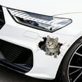 thumbnail image 3 of Walbest 1 Pack Car Sticker, 3D Waterproof Funny Cat Animal Car Decal for Universal Auto SUV, 3 of 7
