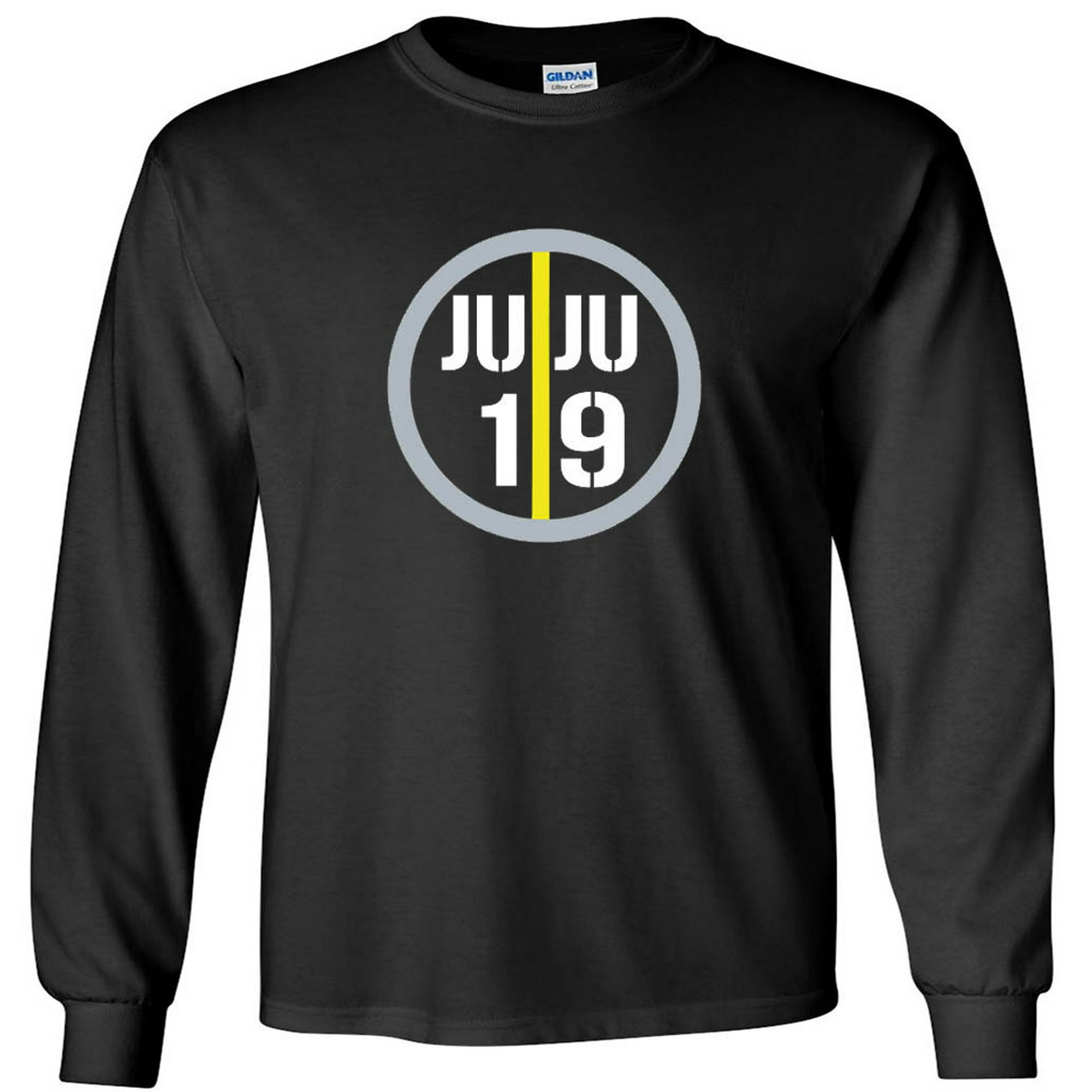Shedd Shirts Long Sleeve Black Steelers Juju Smith Schuster Logo T-Shirt Youth Small, Boy's, Size: Youth Small(6-8)