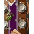 thumbnail image 5 of Table Runners 48 Inches Long Dress Scarves, Dark Purple Greek Key Farmhouse Kitchen/Dining Table Runner, Short Coffee Tablerunners, Geometric Greece Ancient Farmhouse Geo 13x48 Inch, 5 of 7