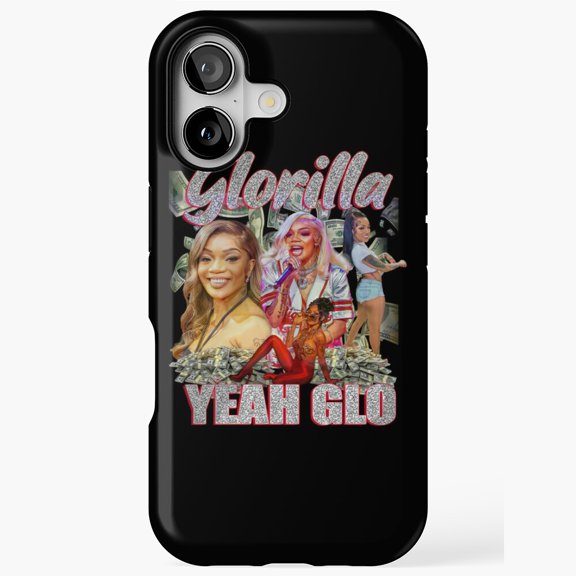 Glorilla Inspired Big Glo Vintage Artwork iPhone Case 17 through 11 Pro Max