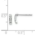 thumbnail image 3 of Primal Silver Sterling Silver 0.05 Cttw Diamond Post Earrings, 3 of 5