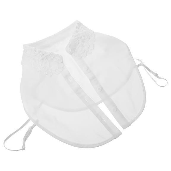 GAXIRE 1Pcs Clothes Accessory White Chiffon Cloth Bow Tie Shape All Match Simple Design For Women