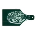 thumbnail image 2 of Hippie Cutting Board, What the World Needs Now is Love Words Lettering Art Circle Grunge Typography, Tempered Glass Cutting and Serving Board, Wine Bottle Shape, Dark Green White, by Ambesonne, 2 of 5