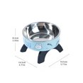 thumbnail image 3 of Ergonomic Elevated Cat Bowls Raised Stainless Steel Pet Feeding Dishes with Non‑slip Stand Detachable 2‑pack Food Water Bowls for Indoor Cats Small Dogs, 3 of 5
