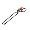 thumbnail image 1 of Pinzas para leña con mango de madera de haya y abrazadera de hierro, resistentes a altas temperaturas, para exteriores, 1 of 12