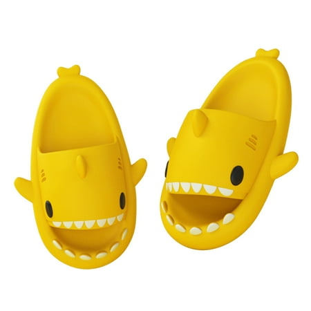 

KAOU 1 Pair Bathroom Sandals Cartoon Shape Anti-skid Skin-friendly Thick Adult Couple Shark Slippers for Home