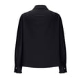 thumbnail image 3 of Women's Ruffle Blouse Long Sleeve Collar Neck Button Down Victorian Shirt Tops, 3 of 8