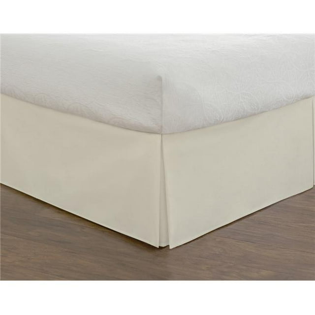 Basic Microfiber Tailored 14 in. Bed Skirt Ivory - Twin