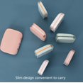 thumbnail image 4 of Waterproof Pill Case - Travel Pill Organizer Small Pill Box with Removable Compartments - Portable Pill Container Outdoor Pill Holder (4 Compartments, Pink), 4 of 5