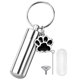 thumbnail image 5 of s de acero inoxidable para mascotas, cilindro de Metal, contenedor de Perfume, tubo de recuerdo, colgante de pata de simpatía, llavero de de Yuyangstore Urna de cremación, 5 of 8