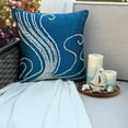 thumbnail image 2 of The HomeCentric Decorative Pillow Covers, Pack of 2, 22x22 inch (55x55 cm) Cushion Cover, Blue Pillow Cover, Mother Of Pearls Pillow Cover, Art Silk Square Pillow Cover, Decorative - Undersea Magic, 2 of 11