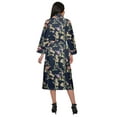 thumbnail image 3 of Moomaya Cotton Robe Women Long Printed Cotton Crossover Summer Bathrobes, 3 of 6
