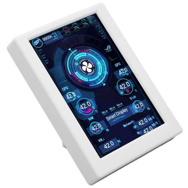 3.5in IPS USB Mini Screen, Type C Sub Screen for Computer Case, PC CPU RAM Data Monitor, 320x480 PC Sensor Panel Display Temp Monitor, Support Horizontal Vertical Switching
