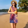 thumbnail image 3 of Easygdp Sunset Cloud Corgi para Vestido Transpirable de Mujer, Vestido Suelto de Manga Corta con Pliegues y Bolsillos para el Verano, 3 of 7
