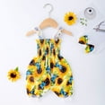 thumbnail image 5 of XZNPDUCQ Toddler Kid Girl Outfits Clothes Floral Short Sleeve T-Shirt Top + Waist Pocketed Summer Short Sets 4-7T Girl Clothes Dailywear Set 18-24 Months Blue, 5 of 9