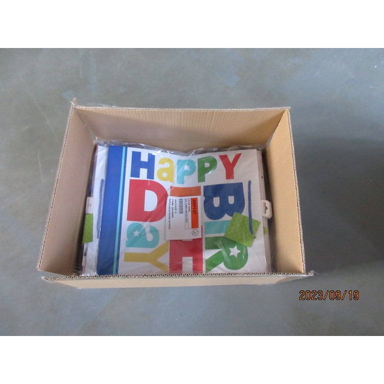 White Happy Birthday Paper Gift Bag, 14.5