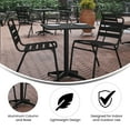 thumbnail image 6 of Flash Furniture Mellie 23.5'' Black Square Metal Indoor-Outdoor Table with Base, 6 of 11