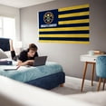 thumbnail image 4 of Denver Nuggets Flag Banner 3x5 Country Design Premium with Metal Grommets Outdoor House Basketball, 4 of 6