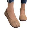 thumbnail image 1 of LSLJS & Slip-Ons Mocassins pour Femmes Chaussures Plates Respirantes Bouche Peu Profonde Work Whoes, 1 of 9