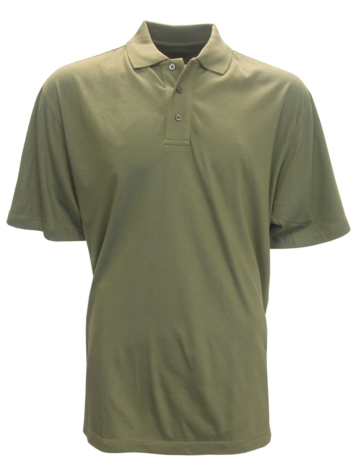 Tabasco Men's Washed Organic Cotton Solid Polo Golf Shirt, Large Olive ...