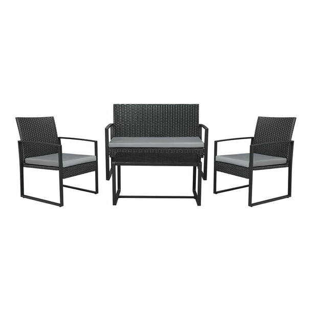 Cushioned Pe Rattan Bistro Chairs Set, Allstate Outdoor Furniture Novi