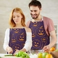 thumbnail image 3 of Hand Drawn Halloween Pumpkin Apron-Garden Aprons for Women with Pockets-Cotton Linen Waterproof Kitchen Cooking Gardening Aprons Adjustable for Kitchen,Cooking,BBQ and Salon 32"x27", 3 of 7