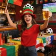 thumbnail image 6 of Unisex Novelty Soccer Ball Cylinder Hat Plush Soft Costume Cap for Sports Fan Party Events Game Day, 6 of 8