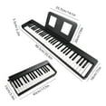 thumbnail image 2 of Piano electrónico Abanopi plegable de 61 teclas con pantalla LCD Batería recargable Conectividad BT, 2 of 8