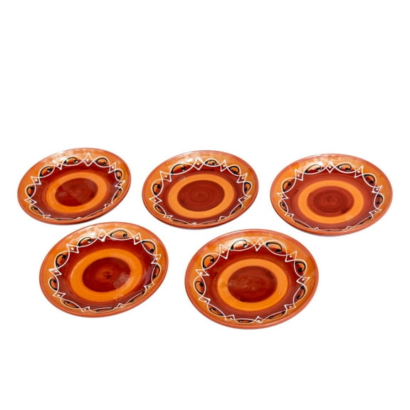 Spanish Sunset Tapa Plates Set of 5 - Hand Painted From Spain