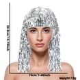 thumbnail image 2 of Colorful PET Fringe Wig BWASD Sparkling Headpiece Explosion Wigs Dress Cheerleaders Sports Accessories for Halloween Christmas Party Silver, 2 of 4