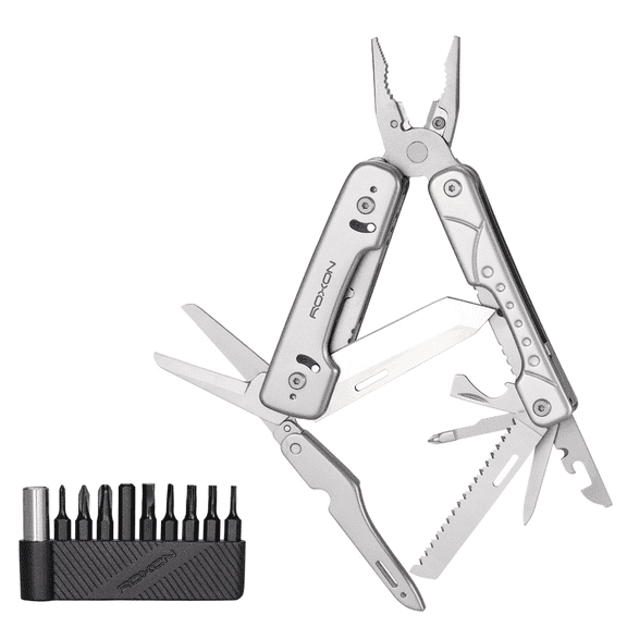 Roxon Phantom 16-Piece Heavy Duty Multitool with Pliers, Scissors, Wire Cutter