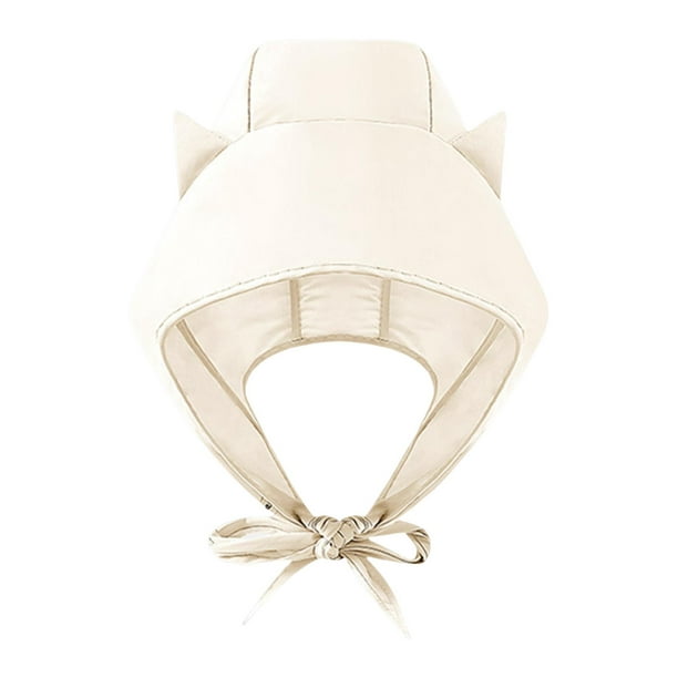 Sombrero para el sol con orejas para mujer, pañuelo para la cabeza, gorro de protección solar para pesca, camping y playa. Beige