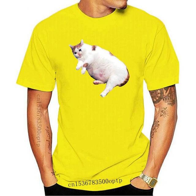 New Cat T Shirt Sad Fat Cat Overweight Funny Meme Xd Dank