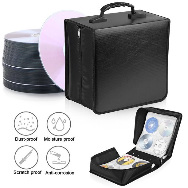 Stoneway400pcs Capacity Disc Carry Case CD Storage Black