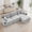 Light Grey, variant on GEEYOO Loveseat Sofa for Small Spaces with 2 Pillows,Modern Chenille Deep Seat Couch for Living Room,Assembly Required,Dark Grey