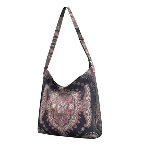 Vintage Chic Sling Bag | Artistic Paisley Design | Large Capacity Minimalist Handbag for Daily Use