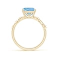 thumbnail image 2 of Angara Natural 1.95 Ct. Aquamarine with Diamond Solitaire Ring in 14K Yellow Gold for Women (Ring Size: 11.5), 2 of 10