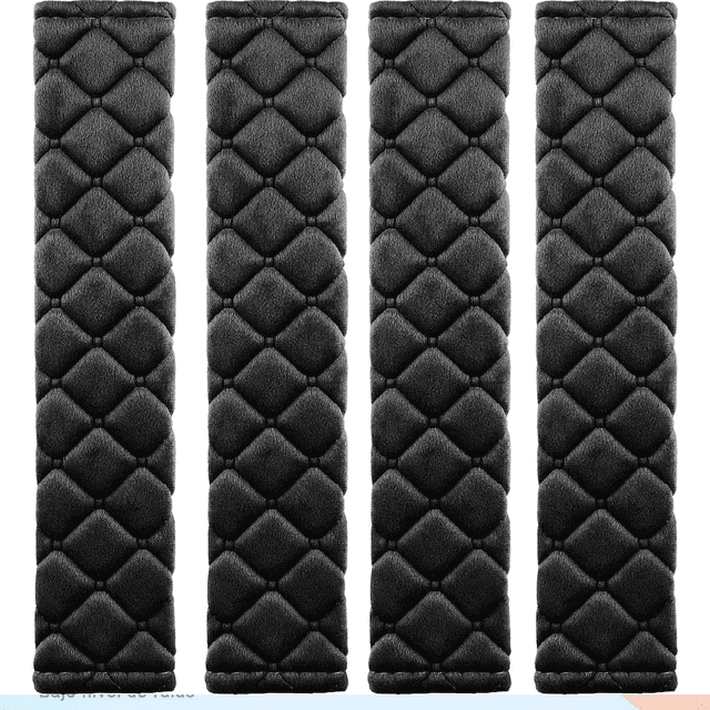 Almohadillas Para Cinturón De Seguridad De Automóvil 4 Pcs Negro