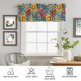 thumbnail image 6 of Kitchen Valances for Window, Boho Blossom Flower Seamless Light Filtering Rod Pocket Valance Curtain, Spring Ethinc Floral Short Curtains Window Topper for Bedroom Bathroom Living Room 60x18in, 6 of 9