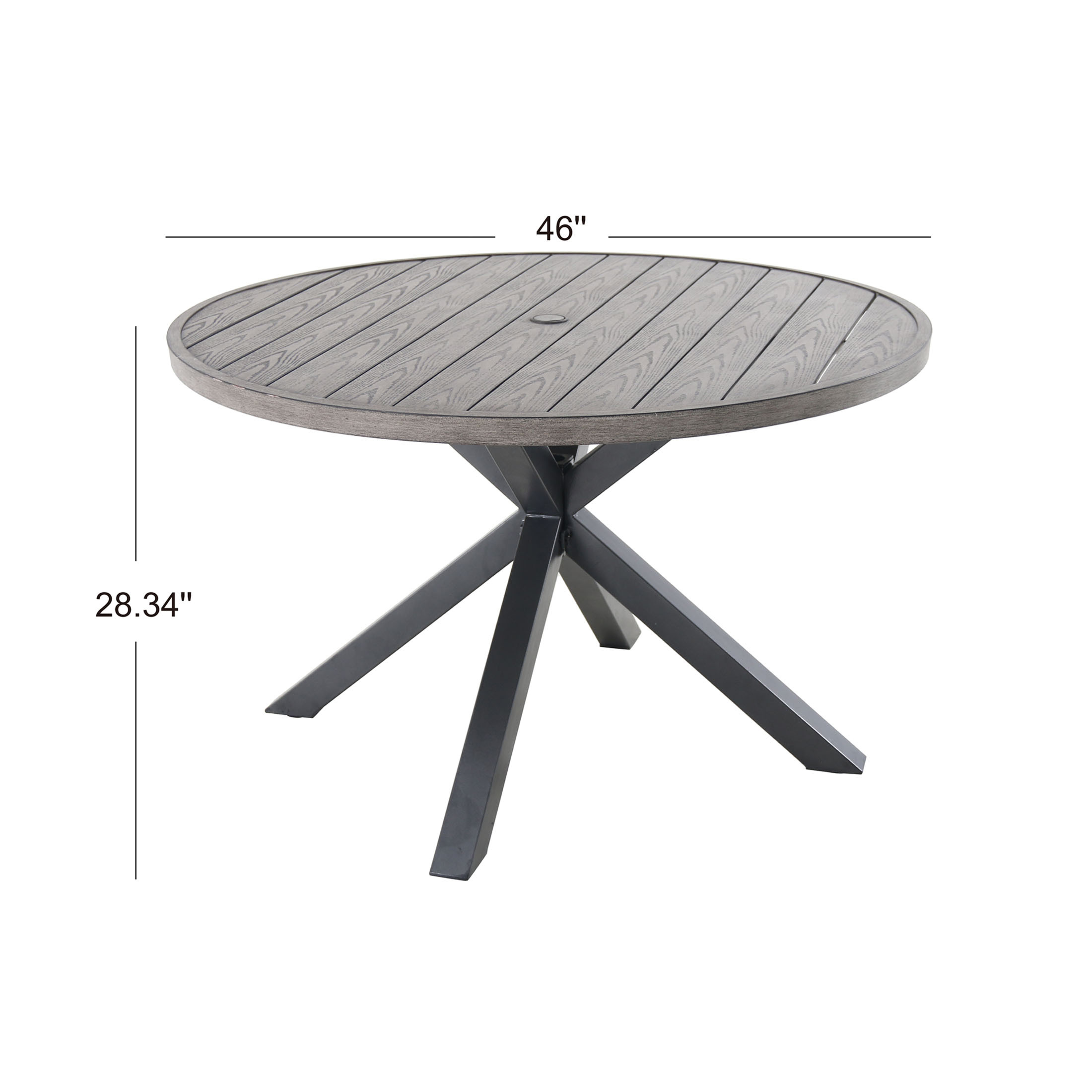 Better Homes & Gardens Victoria Wicker 5-Piece Outdoor Patio Dining Set with Table, Gray