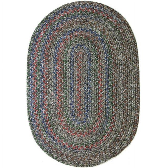 Rhody Rug Sophia Tapis Ovale Tressé, Gris Graphite, 2 x 4 Pi., Réversible Intérieur/extérieur, 1 Unité