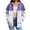Purple, variant on Fashion Zip Up Hoodie for Womens Pullover Plus Size Non Positioning Printed Long Sleeved Regular Sleeve Top Hoodie