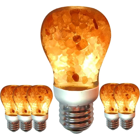 WBM Salt Lamp LED Light Bulbs 60-Watt Equivalent, Warm Amber Glow, 6 Pack, 6 Pack