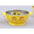 thumbnail image 2 of Kid Bowl Edison Friends Owl Non-Slip Stainless Steel Soup and Rice Bowl Yellow 8oz, 2 of 9